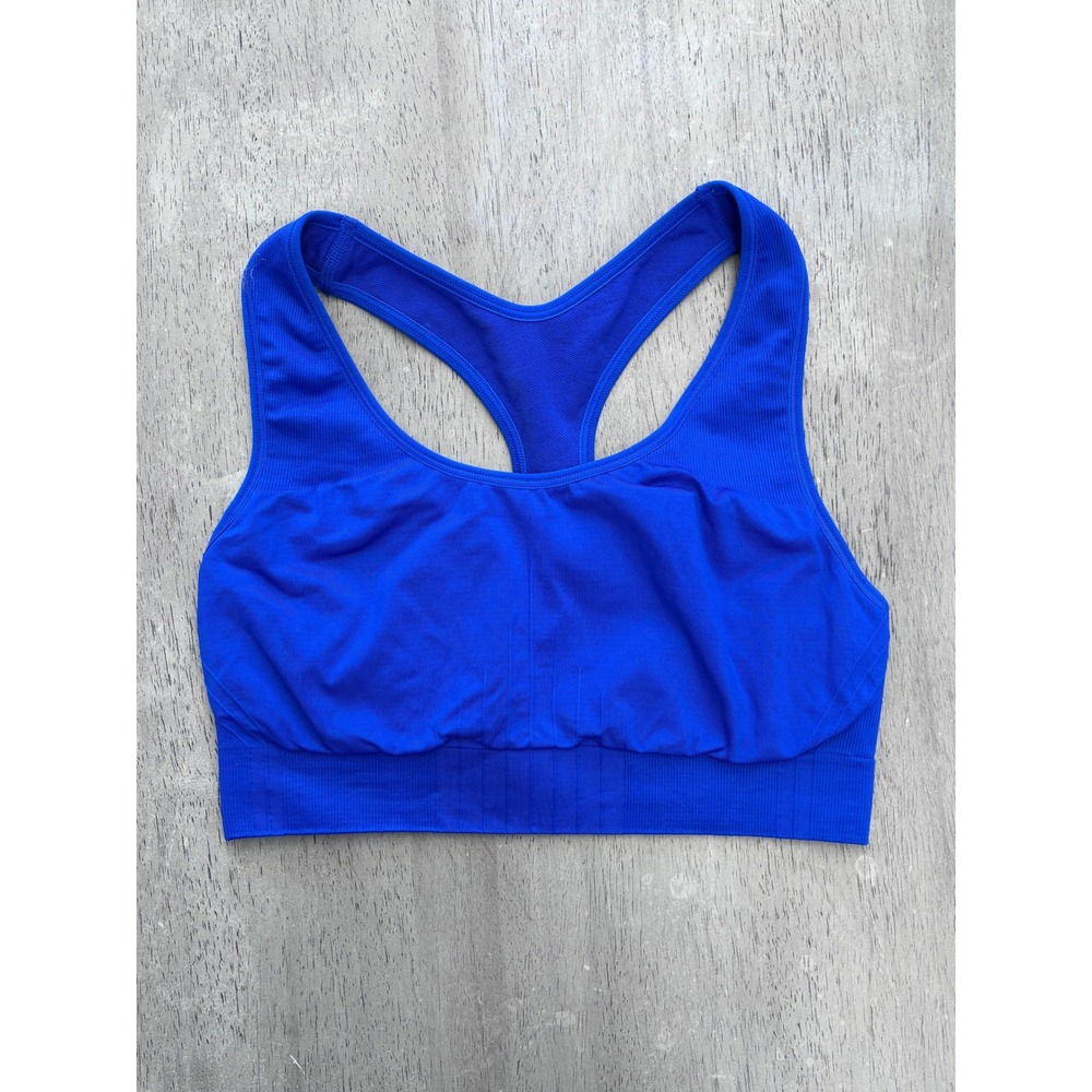 Champion Womens Royal Blue Seamless Racerback Sports Bra Activewear Medium